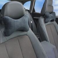 Car Neck Headrest Pillow Memory Foam Car Seat Neck Pillow Breathable Crystal Velvet Head And Neck Support For Sleep Pillow