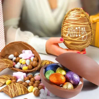 Half sphere silicone mold with small Hammer Easter chocolate Egg molds Chocolate bomb mould Bakeware