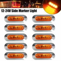 2PCS LED Side Marker Indicator Light Front Rear Tail Clearance Signal Lamp DC 12V-24V Light for Bus Truck Lorry Trailer Boat Car