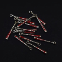 10pcs Halloween Zinc Alloy Silver Bloody Baseball bat Color Charms Knife Pendants for DIY Bangle Bracelet Findings