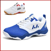 Original LEFUS Blue White Badminton Shoes Ground Flight Breathable Female Outdoor Sports Training Women Athletics Sports Shoes