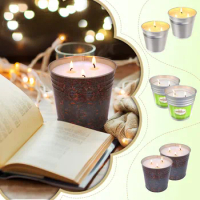 Citronella Candles Outdoor 3-Wick Natural Soy Wax Candle Summer Camping Candle Environment Friendly Soy Aromatic Candle