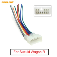 FEELDO 1PC Car Radio 12pin Female Connector Plug Wire Harness Adapter For Suzuki Wagon R Audio CD Player Wiring