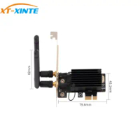 Wifi 6 PCI-e Network Card Dual Band 5G 2.4G 802.11AX Bluetooth-compatible 5.0 Wireless Wifi6 PCI Express Antenna For Intel AX200