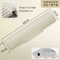 水龍頭瀝水墊防濺硅膠墊廚房水池水槽擋水可裁剪窄邊洗手盆吸水墊-【加大號】⭐硅膠斜坡瀝水墊-米白色 均碼-款式12