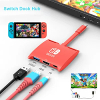 Switch Dock Hub for Nintendo Switch To 4K HDMI Docking Station USB 3.0 PD Charging Docking for Macbook Air M1 Pro Type C Hub H16