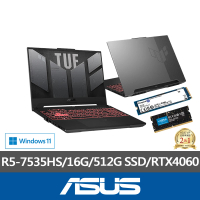 ASUS 升級1TB+16G組★ 15.6吋 R5 RTX4060電競筆電(TUF Gaming FA507NV/R5-7535HS/16G/512G SSD)