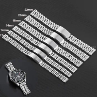 Stainless Steel Strap 12mm 14mm 16mm 18mm 20mm 22mm Metal Watch Band for Seiko for Rolex Bracelet Men Women Universal Wristband