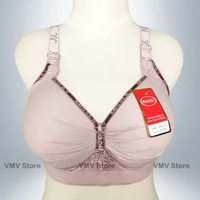 Bra Misslily L 111 Cup C Besar Jumbo Kait 3 Brukat Tanpa Kawat Bh Jupe Miss Lily Busa Bintik Maroon 