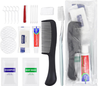 20 Sets Personal Hygiene Kit Bulk Toothbrushes with Toothpaste Floss Comb Soap Cover Shampoo Body W
