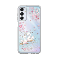 【apbs】Samsung Galaxy系列 防震雙料水晶彩鑽手機殼(天鵝湖)