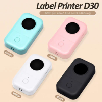 D30 Thermal Label Maker with 3-rolls Label Sticker Inkless Design simple Label Printer for Home Office Store Name Labeling