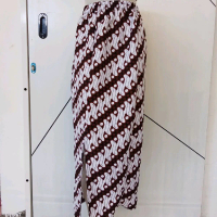 Rok Span Panjang Bawahan Wanita Motif Batik Belah Dapan