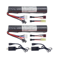 3S 11.1V 2000mAh Li-ion Battery SM2P Plug with USB Charger Compatible with Airsoft Gel Water Bead Blaster Rechargeable Batteries