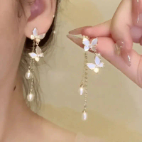 Star Tassel Long Earrings New Style Versatile Ear Accessories