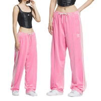 【adidas 愛迪達】Velour SST Pant 女款 粉紅色 休閒 復古 經典 絲絨 長褲 IX4230