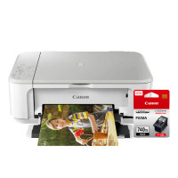 【Canon】官方直營 搭1黑高容量墨水匣PG-740XL★PIXMA MG3670 多功能相片複合機-時尚白(影印/列印/掃描)
