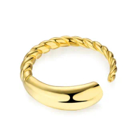 S925 Sterling Silver Open Ring New Personalized Gold Plated Ring Women's Ring