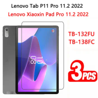 (3 Packs) Tempered Glass For Lenovo Xiaoxin Pad Pro Tab P11 Pro 11.2 2022 TB-132FU TB-138FC Tablet Screen Protector Film