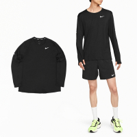 Nike 長袖 Element 黑 銀 拇指孔 男款 吸濕 快乾 上衣 運動 跑步 反光 小勾 DD4755-010