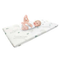 【PAMABE】二合一水洗透氣嬰兒床墊-70x130x5cm(二代床墊/全新花色/防蹣/水洗/速乾/過敏兒)