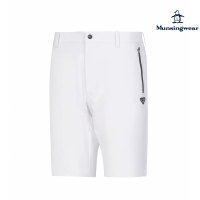 【Munsingwear】企鵝牌 男款白色時尚對比色剪接高機能彈性防曬短褲 MGTL8504
