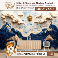 Stiker Dinding Wall Mural 3D Wallpaper Alam Dekorasi 3D Dekorasi Dinding Estetik Bisa Custom Wallpap