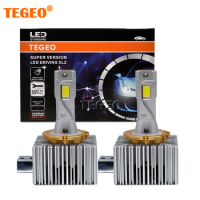 TEGEO GENUINE D1S LED Canbus Headlights D3S D2S D4S LED Bulbs D2R D4R Turbo LED 20000LM 120W 6000K High Low Beam LED Headlamps