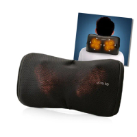 【OSIM】3D巧摩枕-黑色 OS-288(按摩枕/肩頸按摩/3D揉捏/溫熱功能/附車用轉接頭)