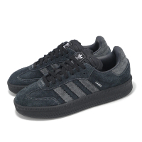 【adidas 愛迪達】休閒鞋 Samba XLG 男鞋 女鞋 黑 白 麂皮 復古 三葉草 愛迪達(IH2219)