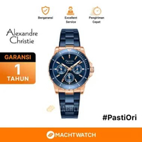 Jam Tangan Wanita Alexandre Christie AC 6141 XXV BURBU 25th Anniversary Blue Dial + Extra Strap Limi