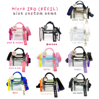 PVC MICRO IRO (KECIL) / SLING BAG (BISA CUSTOM NAMA) / SLINGBAG / TAS JELLY / TAS SELEMPANG MIKA /