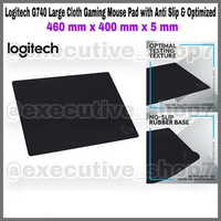 Logitech G740 Large Cloth Gaming Mouse Pad with Anti Slip & Optimized - 460 mm x 400 mm x 5 mm