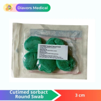 cutimed sorbact Round Swab 3cm (isi 5pcs) penyerab bakteri luka bsn