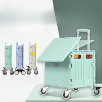 Luhe grocery shopping cart, small pull cart, light and carryable, folding shopping cart, trolley trailer, small trolley