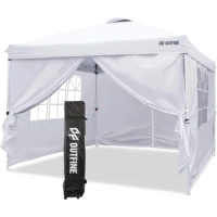 Gazebo 10'x10' Pop Up Commercial Instant Gazebo Tent, Fully Waterproof Canopies, Outdoor Party Canopies With 4 Removable Canopy