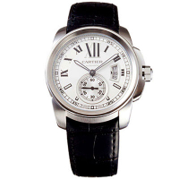 CARTIER Calibre De Cartier 小秒針機械腕錶-白面/42mm