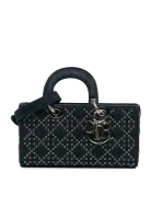 Dior 二手 Dior 中型牛仔 Cannage 鏤空 Lady D Joy