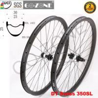 Carbon MTB Wheelset 29 UCI Quality DT 350SL 30x25mm Mountain Bike Wheels Thru Axle / Quick Release / Boost 29er MTB Wheels