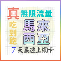 【AOTEX 奧特克斯】7天馬來西亞上網卡真無限高速流量吃到飽(手機卡SIM卡網路卡預付卡)