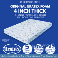 4 inch thick 100% original uratex foam mattress W cotton cover/30x75/36x75 / 48x75 / 54x75 / 60x75 / 72x75