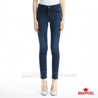 BRAPPERS 女款 新美腳Royal系列-中腰彈性保暖窄管褲-藍