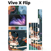 3in1 Colorful Anti-Scratch Phone Sticker For Vivo X Flip Back Protector Matte Film For Vivo X Fold Skin Cover