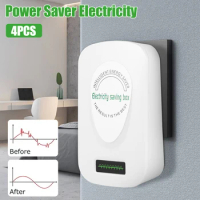 4Pcs Power Saver 90V-250V Electric Energy Saver US Standard Household Safe Electricity Saving Box Portable Power Saving Device