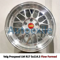 Velg Mobil Prospeed Ring 17 inch 17x7.5 PCD 5x114.3 ET+40 Silver Full Polish Chrome Rivet Flow Formi