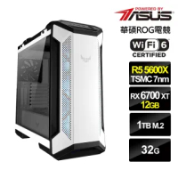 【華碩平台】R5六核{特攻皇神}RX6700XT獨顯電玩機(R5-5600X/32G/1TB_SSD/RX6700XT-12G)