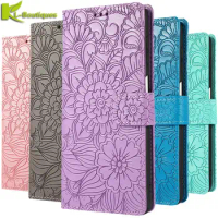 For Xiaomi 11T Pro Case 3D Floral Leather Phone Case on For Funda Xiaomi Mi 11T 10T Pro 9 10 11 Lite 5G Note 10 Pro Wallet Cover