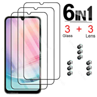 6in1 for Samsung Galaxy A24 Tempered Glass for Samsung A24 A54 A34 A14 A04 A04s A04e M54 M14 F14 Screen Protector Lens Soft Film