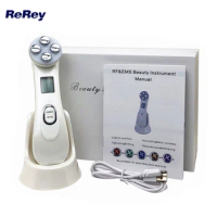 5 in1 RF&amp;EMS Radio Mesotherapy Electroporation Radio Frequency LED Photon Face Skin Rejuvenation Remover Wrinkle Massage Machine