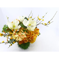【HUGO DECO 榆果傢飾】洋玉蘭蝴蝶蘭香氛花禮 免運專人配送限雙北市(開幕/擬真花/佈置/新居落成/送禮)